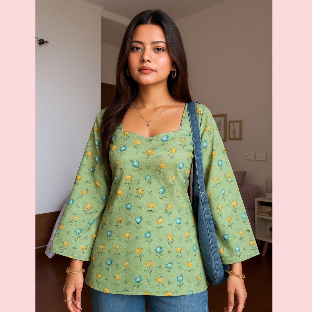 Olive dilvali - short kurti